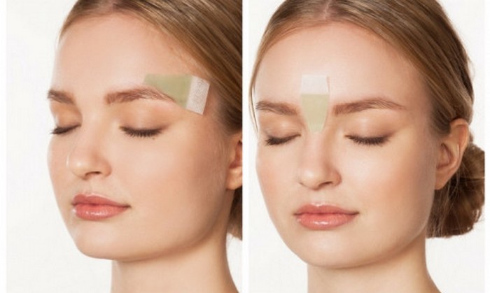 Eyebrow waxing strips