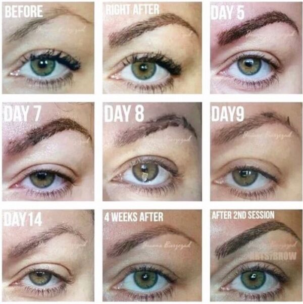 A full treatment of the eyebrow tattoo and its healing process